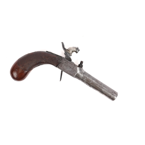 367 - A 40 bore percussion boxlock pocket pistol, 7