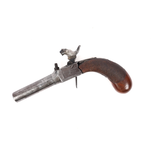 367 - A 40 bore percussion boxlock pocket pistol, 7