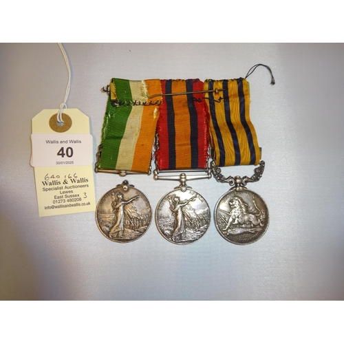 40 - Three: British South Africa Company medal for Rhodesia 1896, 1 clasp Mashonaland1897 (right hand sid... 