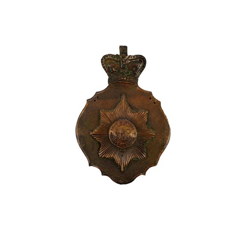 222 - A Waterloo type OR's shako plate of the Grenadier Guards, bronzed finish, GC £100-150