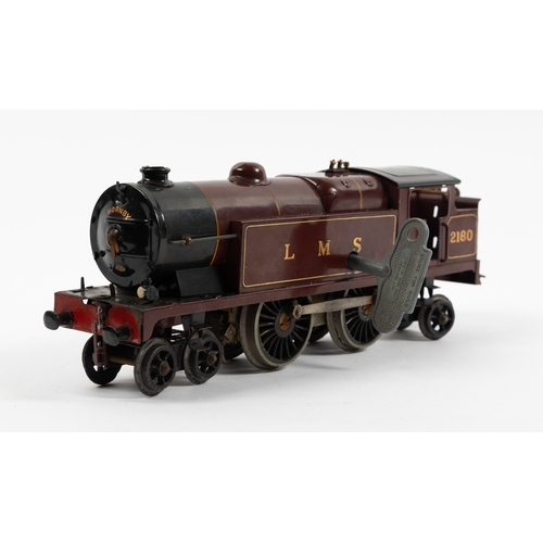 65 - A Hornby O gauge No.2 Special 4-4-2T Locomotive. A clockwork example of LMS 2180, in lined maroon li... 