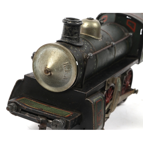 115 - 2 old German Gauge 1 Clockwork Locomotives for spares or repair. A rare K.B.N 0-4-0 Continental outl... 