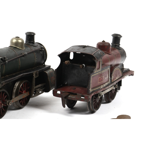 115 - 2 old German Gauge 1 Clockwork Locomotives for spares or repair. A rare K.B.N 0-4-0 Continental outl... 