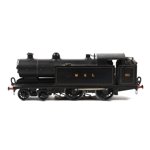 134 - An O Gauge Leeds Model Company 3 rail electric 4-4-0 Tank Locomotive. In mat black MSL (Manchester, ... 