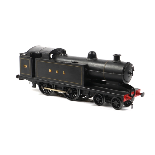 134 - An O Gauge Leeds Model Company 3 rail electric 4-4-0 Tank Locomotive. In mat black MSL (Manchester, ... 