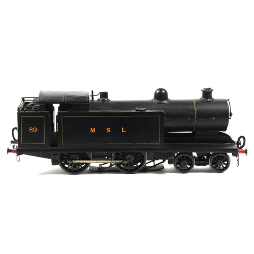 134 - An O Gauge Leeds Model Company 3 rail electric 4-4-0 Tank Locomotive. In mat black MSL (Manchester, ... 