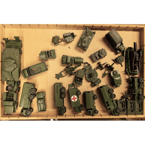 304 - 33 Dinky Toys Military vehicles, Including Mighty Antar with Chieftain tank, 10 ton army truck, Armo... 