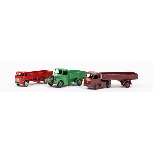 308 - 9 Dinky Toys. British Railways Hindle Smart Helecs in maroon. Bedford Wagon in green. Bedford Van, K... 