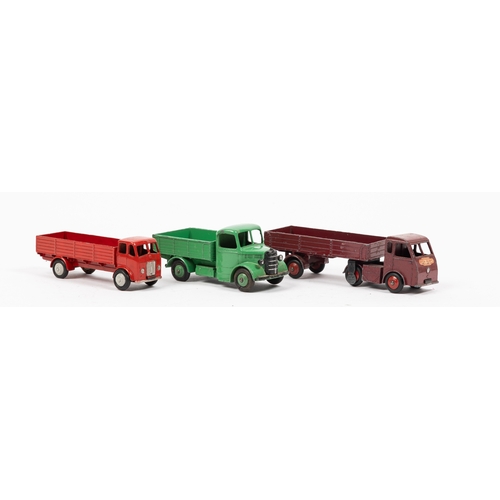 308 - 9 Dinky Toys. British Railways Hindle Smart Helecs in maroon. Bedford Wagon in green. Bedford Van, K... 