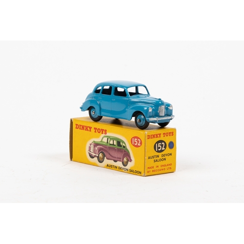 332 - Dinky Toys Austin Devon (152). A scarce example in mid blue with mid blue wheels. Boxed, with correc... 