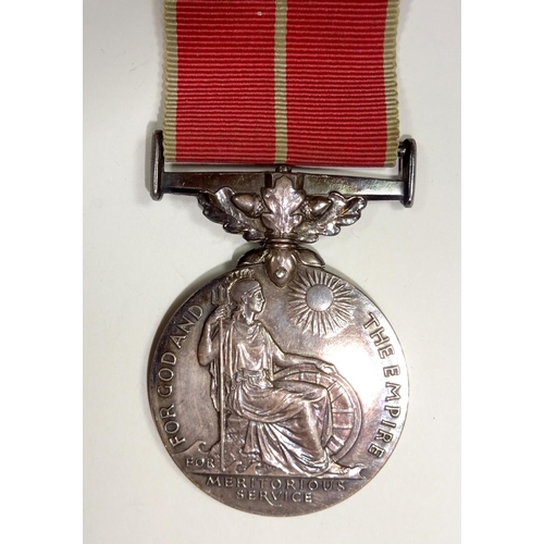 35 - British Empire Medal, George VI with G.R.I. cypher, for Meritorious Service (CERA William Leonard Da... 