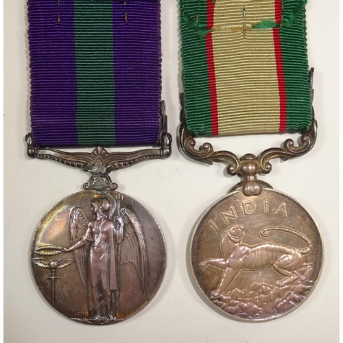 49 - GSM 1918, 1 clasp Iraq (Condr J H White I.O.D.), VF; IGS 1936, 1 clasp North West Frontier 1936-37 (... 