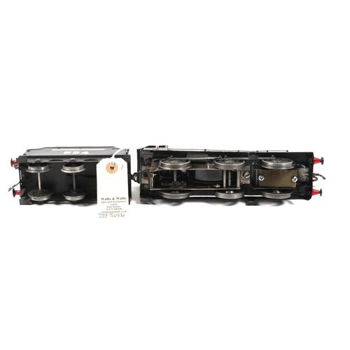 14 - A scratch built O Gauge clockwork 0-4-2 Tender Locomotive. In matt black SOUTHERN livery, RN534. Has... 