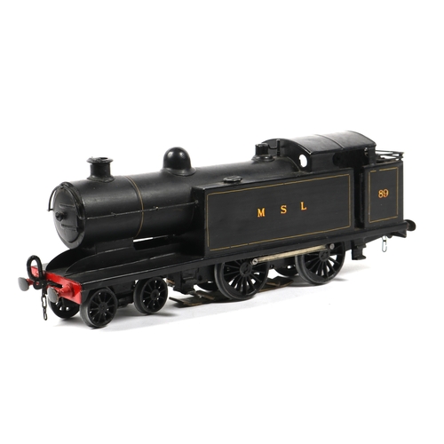 15 - An O Gauge Leeds Model Company 3 rail electric 4-4-0 Tank Locomotive. In mat black MSL (Manchester, ... 