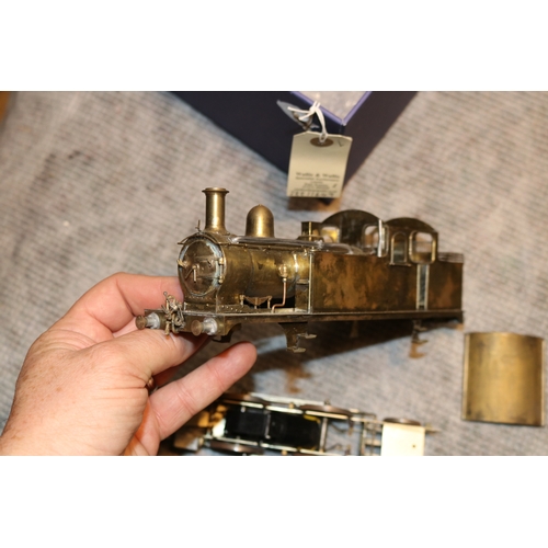 12 - 2 O gauge brass tank locomotive made up kits. Both 2-4-2 examples, unpainted, complete with electric... 