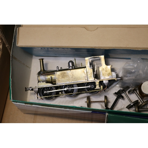 18 - An O gauge brass and white metal LBSCR Stroudley Terrier 0-6-0T complete with its electric motor. Pl... 