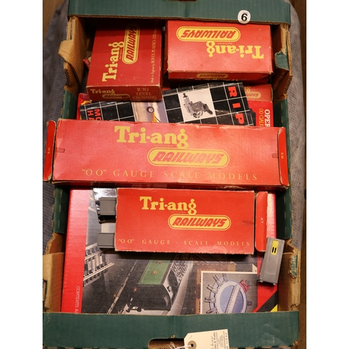 61 - A good quantity of Tri-ang OO Gauge Railway. Including many Freight Wagons including 4-Rocket Launch... 