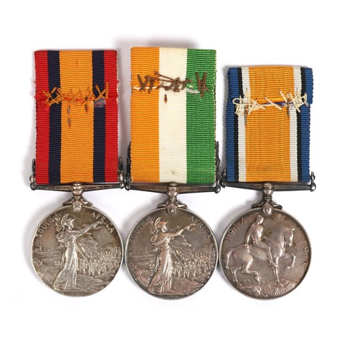 25 - Three: QSA, 1 clasp Defence of Kimberley; KSA, both date clasps (78670 Gnr H Appleford 23rd W.D. R.G... 