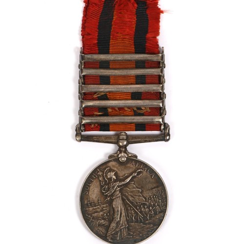 26 - QSA, 5 clasps: Belmont, Mod. River, Paarde., Johannes., SA 01 (20920 Gnr J Merritt, 75th Bty, RFA), ... 