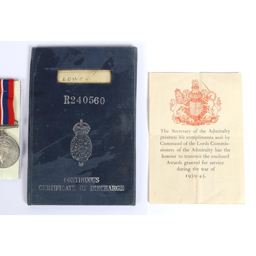 48 - N.G.S 1909, 1 clasp Palestine 1945-48 (D/JX 356705 J F Nuttall, Tel RN) VF. Three: 1939-45 star, Atl... 