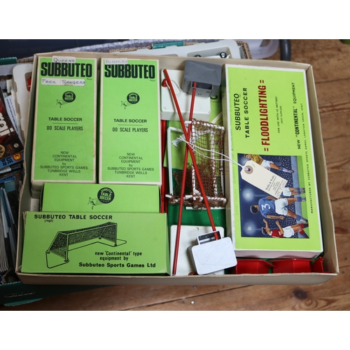 276 - Subbuteo Table Soccer, 'Continental' Club Edition. Includes QPR, Burnley, WBA, Wolves, mixed box of ... 