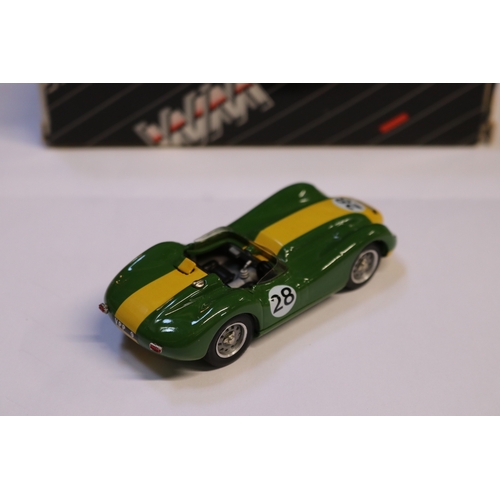281 - A Western Models 1958 Lister Jaguar (WRK 45). In green with yellow racing stripe, RN28, fitted with ... 
