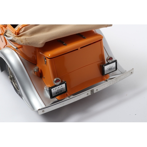 287 - A large 1:8 scale Pocher model of a 1934 Rolls Royce Torpedo Cabriolet Phantom II. This car was buil... 