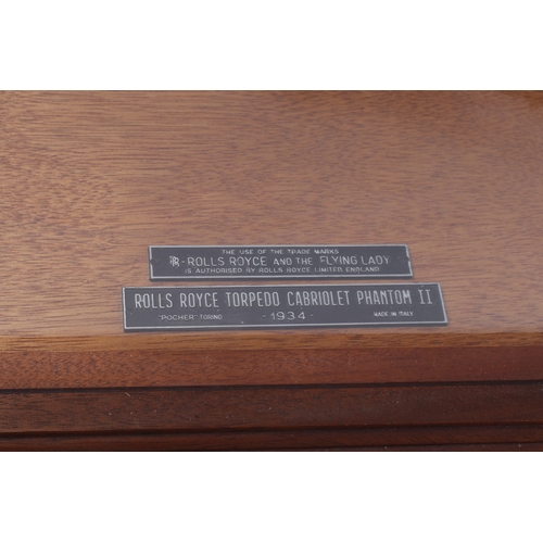 287 - A large 1:8 scale Pocher model of a 1934 Rolls Royce Torpedo Cabriolet Phantom II. This car was buil... 