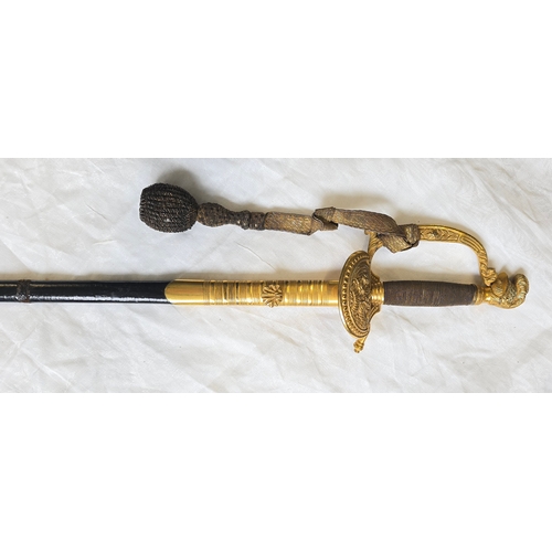 A late 19th century court sword, slender blade 32