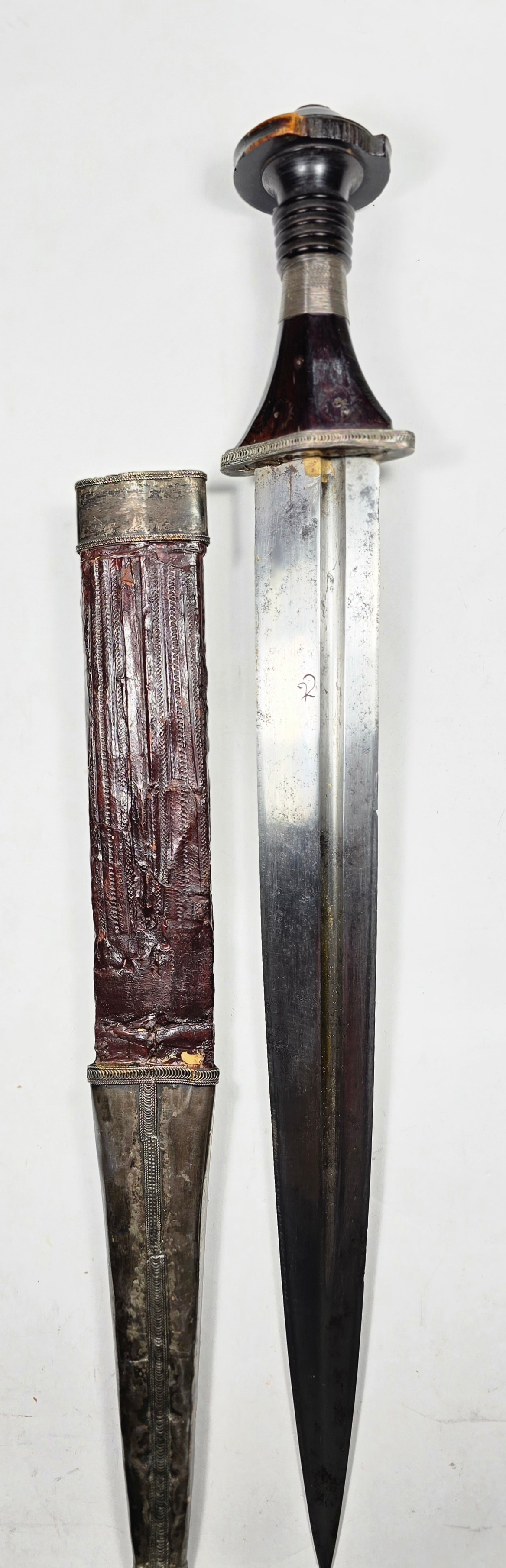 A good Nubian dagger, the plain blade 14 1/2