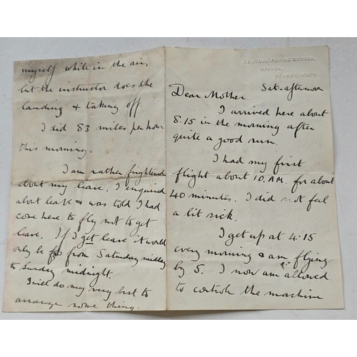45 - Bowman's letter to his mother after his first flight.