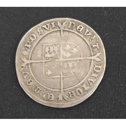 18 - Edward VI AR hammered shilling, mm tun, fine, some scratches nevertheless a full coin.