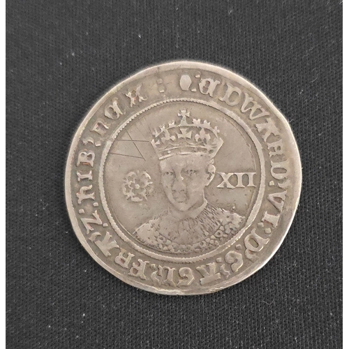 18 - Edward VI AR hammered shilling, mm tun, fine, some scratches nevertheless a full coin.