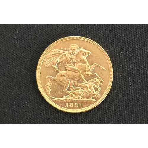 24 - Sovereign, Victorian issue 1891 GVF.