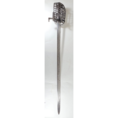 A well-made copy of an English basket hilt broadsword of C.1750, Broad ...