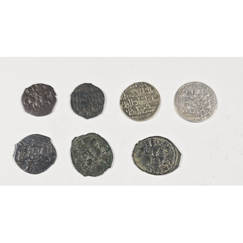 7 - Seljuks of Rum silver Dirhams x 2. Also 5 x Bronzes. Fine-Very Fine.