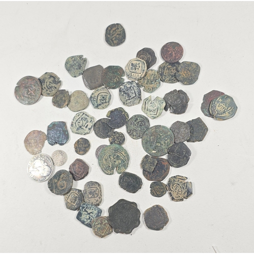 8 - Spanish copper x 50, Mainly 17th-18th C. Fine to Very fine.