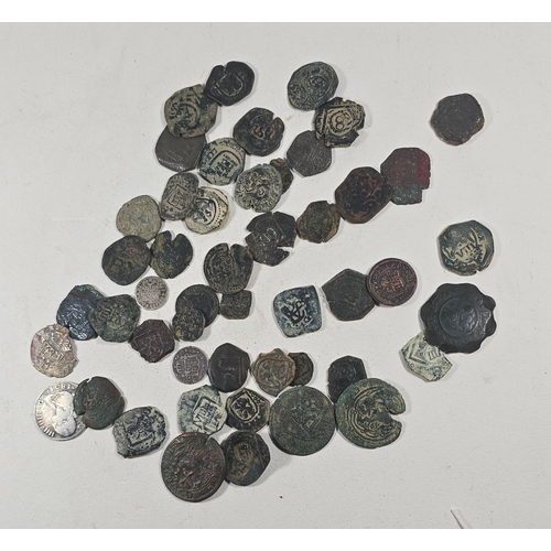 8 - Spanish copper x 50, Mainly 17th-18th C. Fine to Very fine.