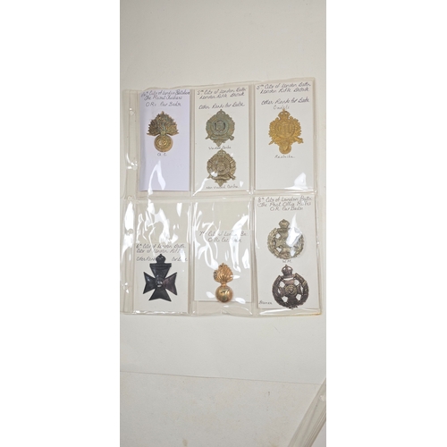 213 - 23 restrike cap badges of The London Regiment, including 3 varieties of The 17th Battalion, and 2nd ... 