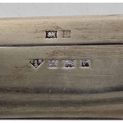 52 - An H.M. silver presentation cigarette box, Birmingham 1972 with maker's mark E&N S, lid engraved... 