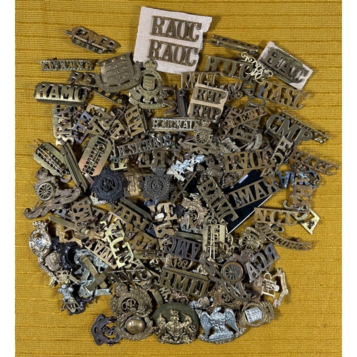 215 - 45 mostly Corps cap badges, including large size Army Ordnance Corps, Sussex Yeomanry, Cinque Ports ... 