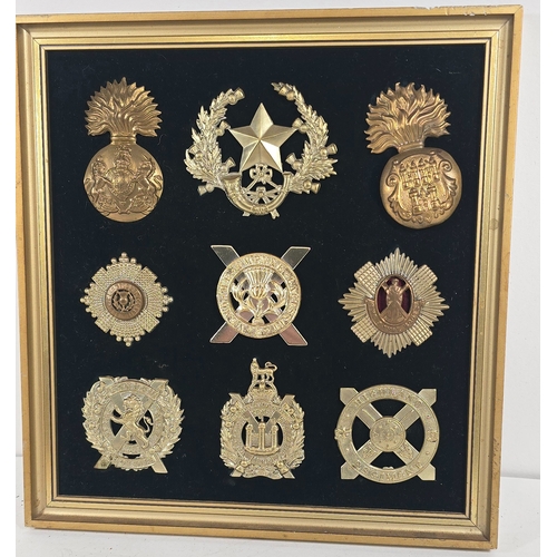 235 - 30 Scottish Glengarry badges, mostly restrikes, 6 collar badges and a title mounted in 3 frames and ... 