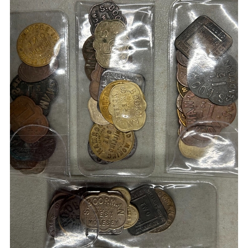 22 - Approx. 2.3kgs assorted tokens, mostly S Borman of west Molesey and Send, Woking, and only a few oth... 