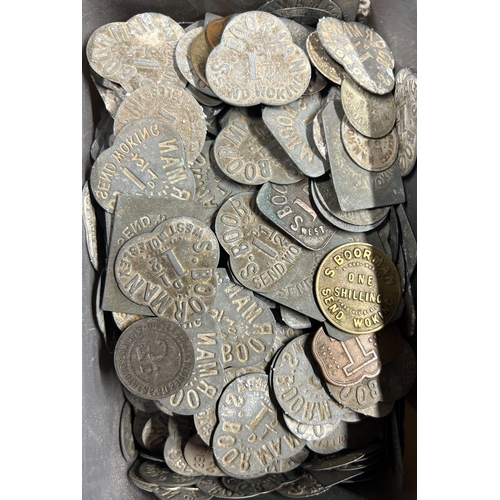 22 - Approx. 2.3kgs assorted tokens, mostly S Borman of west Molesey and Send, Woking, and only a few oth... 