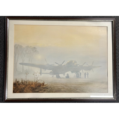 54 - 3 assorted coloured prints comprising a Vulcan bomber in flight printed Eric H Day and numbered 329/... 