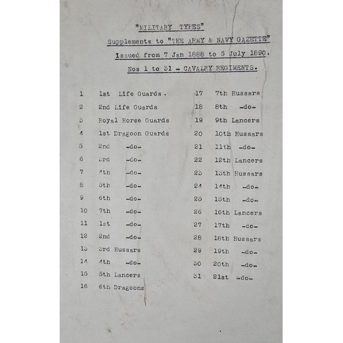 49 - Coloured prints comprising 31 ‘Military Types’ all British Cavalry Regiments from Supplements to the... 