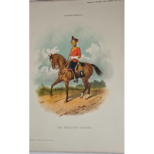 49 - Coloured prints comprising 31 ‘Military Types’ all British Cavalry Regiments from Supplements to the... 