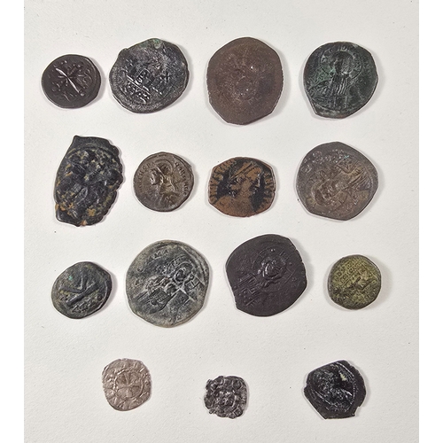 17 - 15 Various coins inc; Byzantine Follis, Greek, Sicily etc. GC