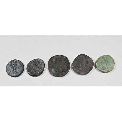 6 - 5 Roman coins inc; Hadrian,Sabina (wife of Hadrian),Faustina junior,Antonious pius and Marcus Aureli... 