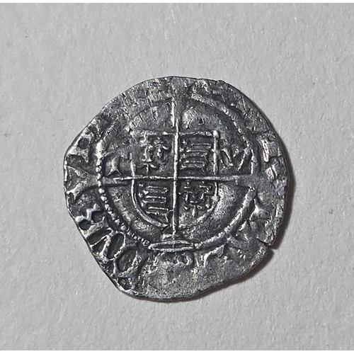 21 - Henry VIII AR hammered penny, H.D.G Rosa Spia type Durham Mint, T.W. beside and hat below (for bisho... 